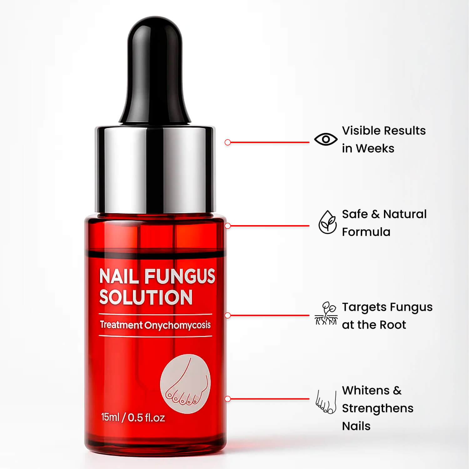 1x Happy Nails Fungal Nail Treatment Toenail Fungus Removal