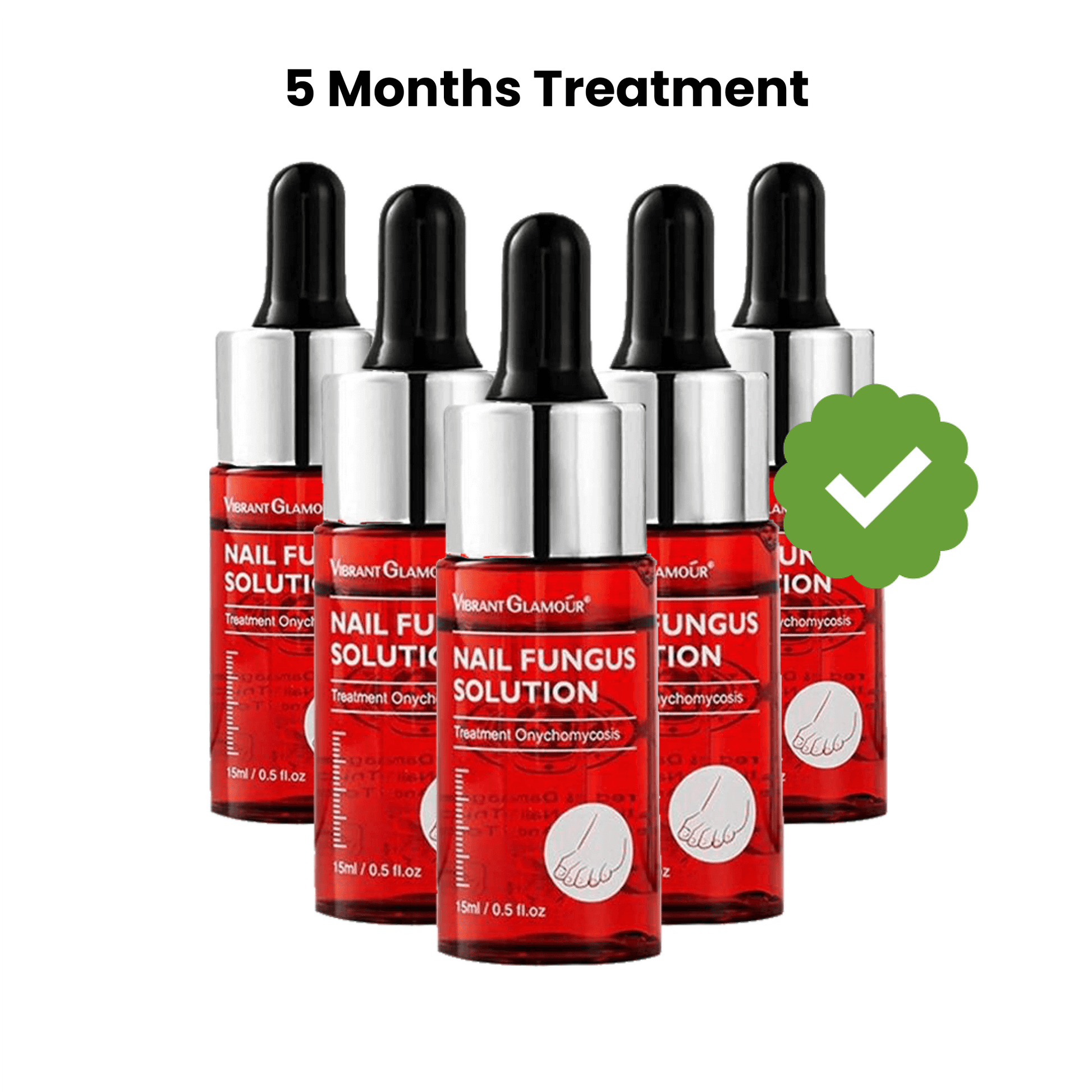 5x Happy Nails Fungal Nail Treatment Toenail Fungus Removal