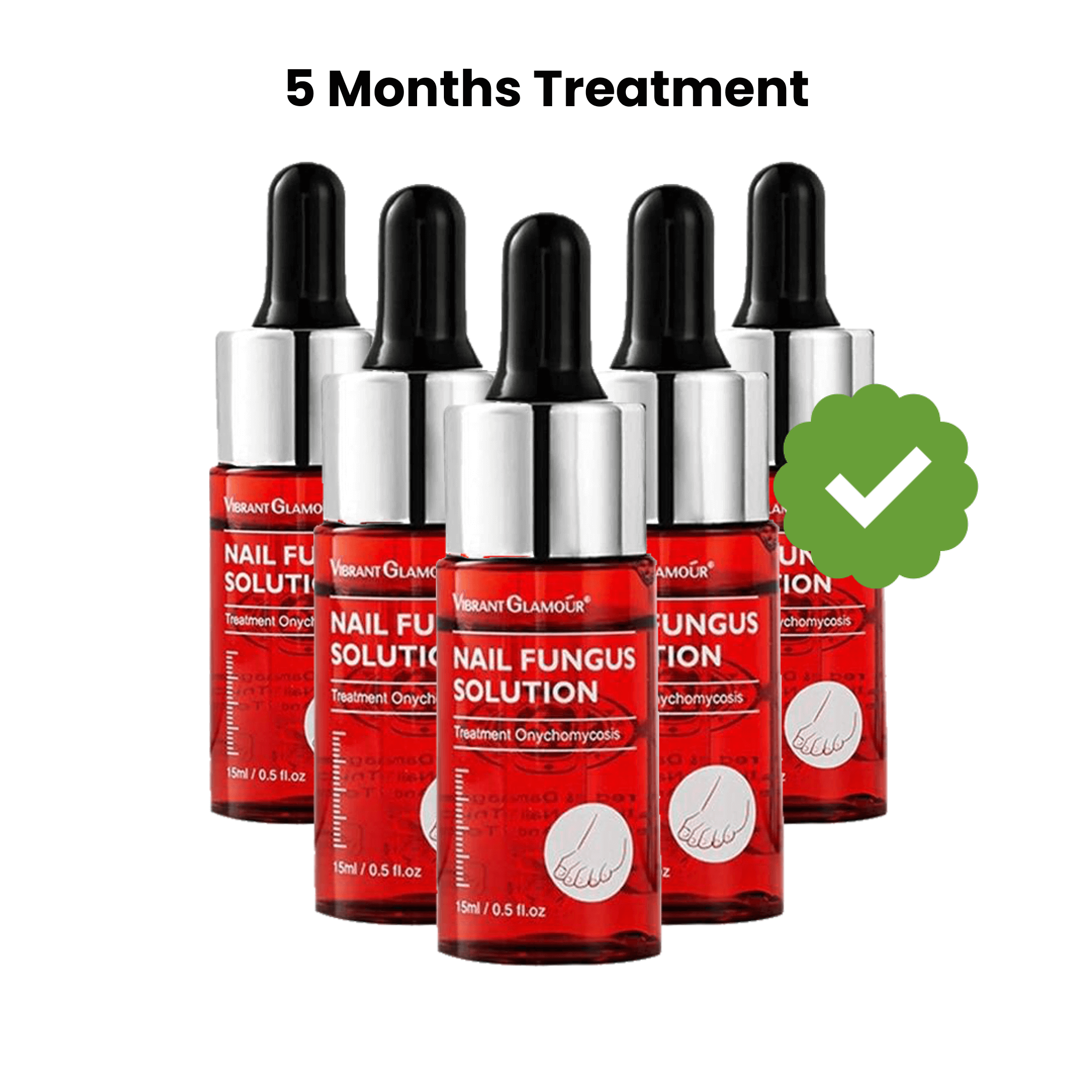 5x Happy Nails Fungal Nail Treatment Toenail Fungus Removal