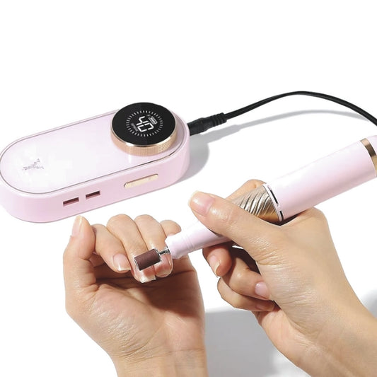 Rechargeable Portable Nail Drill Machine with HD Display - Electric Nail File for Home Beauty Care and Professional Nail Art